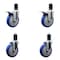 Service Caster 5'' Blue Poly Swivel 1-5/8'' Expanding Stem Caster Set 2 Total Lock Brakes, 4PK SCC-EXTTL20S514-PPUB-BLUE-2-S-2-158 - alternate 1
